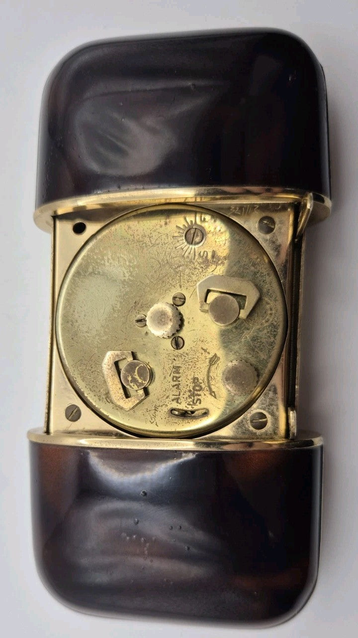 vintage Europa Uhren 7 Jewels mechanical travel alarm clock with a sliding case9