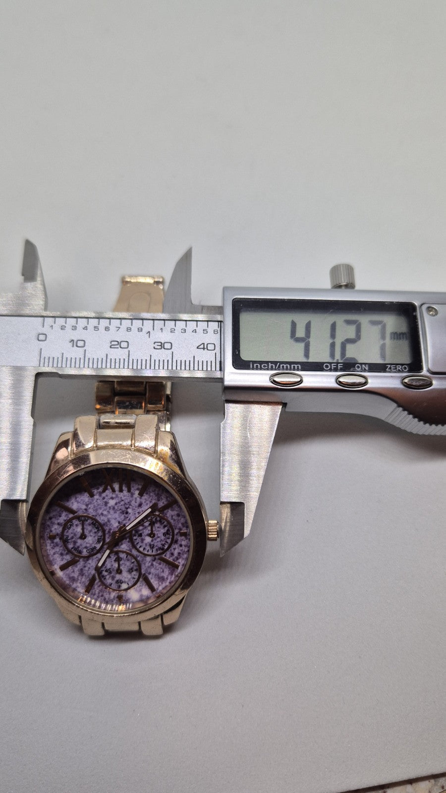 Rose Gold Tone Round Case Link Stainless Steel Band Watch11