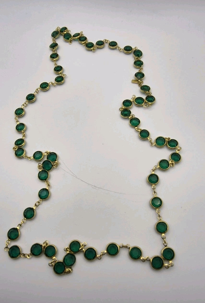 vintage Swarovski crystal station necklace0