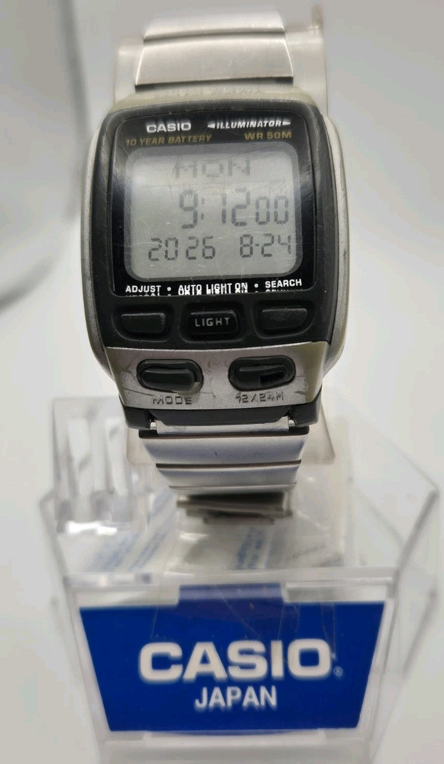 Casio DB-37H 2524 Multi Lingual Data Bank Illuminator Vintage Watch12
