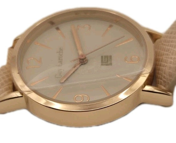 Ladies Guy Laroche Rose Gold/Blush And Matching Necklace3