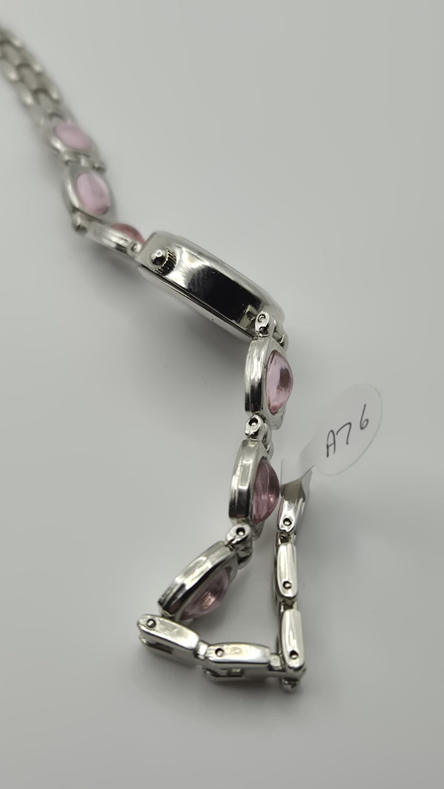 Ladies QUARTZ WRISTWATCH WITH PINK STONE STRAP AND MATCHING BRACELET IN A...9