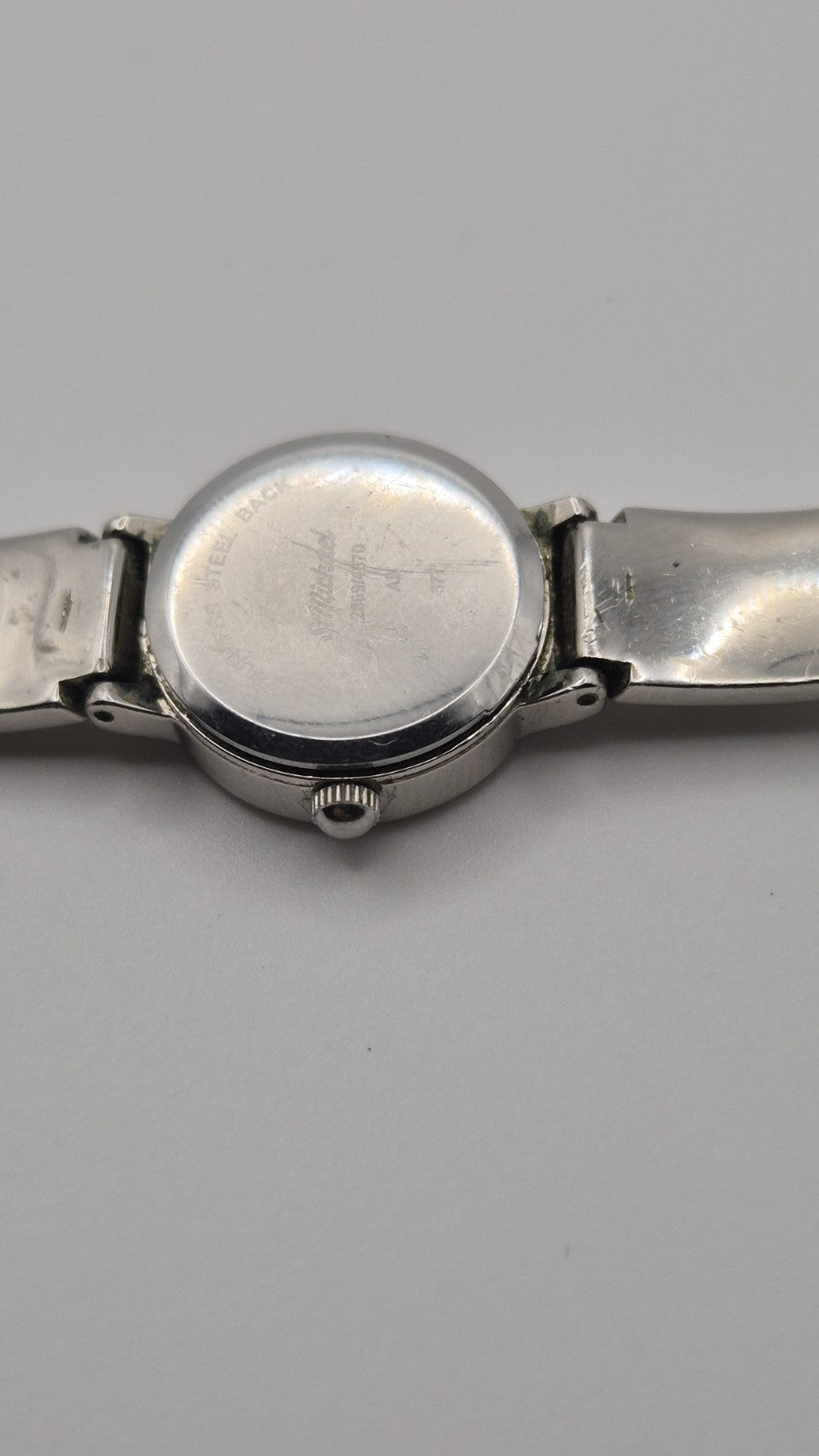 St Michael M & S ladies silver tone bangle wrist watch with new battery6