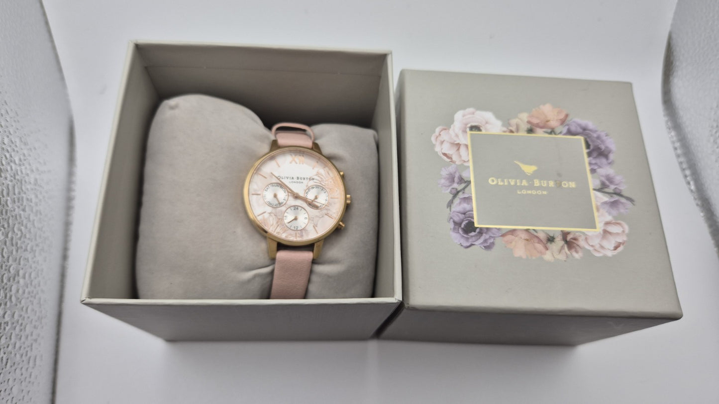 Olivia Burton Analogue Multifunction Quartz Watch for Women with Pink Leather...11