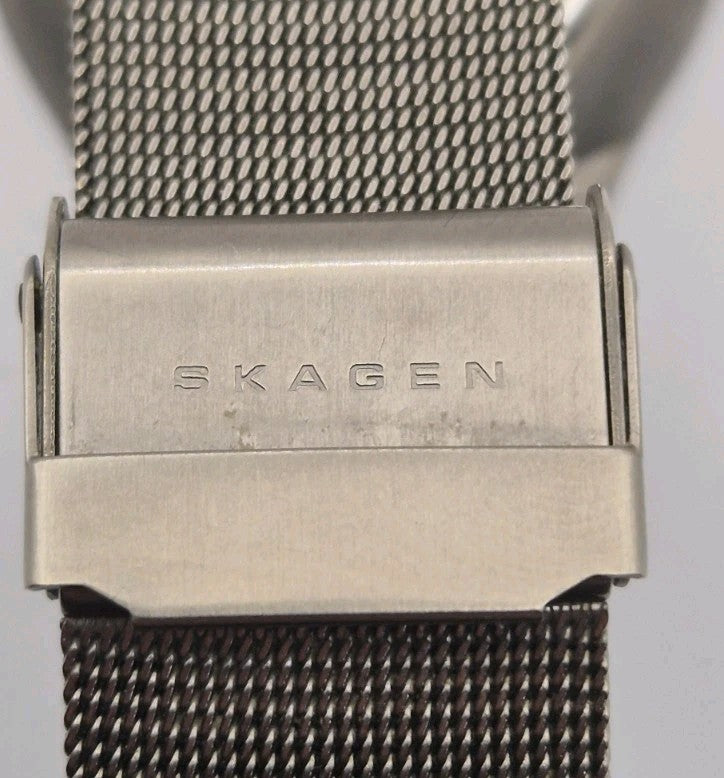 Skagen Denmark 233XLTTN Titanium Blue Dial Mesh Quartz Watch Date  Box8