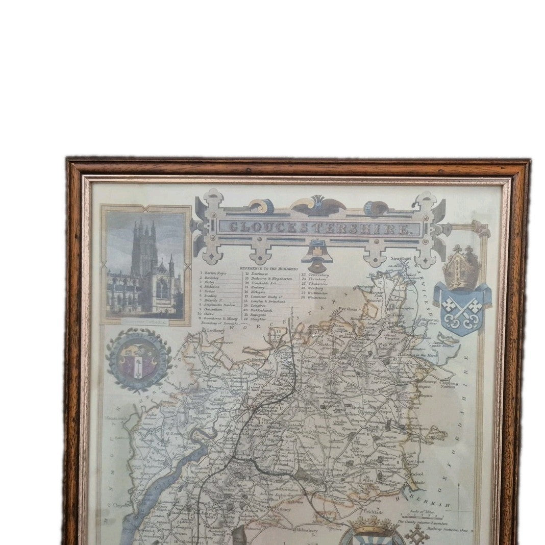 Framed Map Of Gloucester1