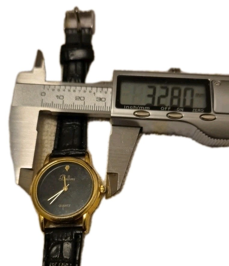 Gold Coloured Black Faced BELLINI Ladies Quartz Watch9