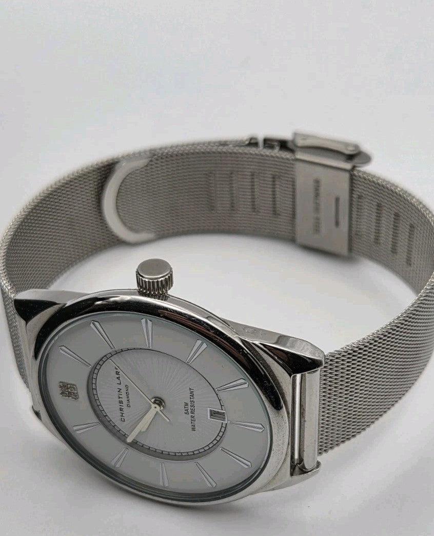 Christin Lars Diamond men's quartz dress watch10