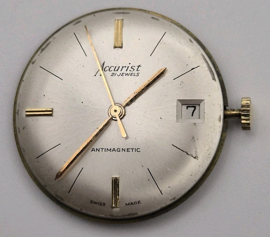 Accurist 1960s 9 Carat Gold Watch,  date, 21 Jewels, Working, Swiss Made15