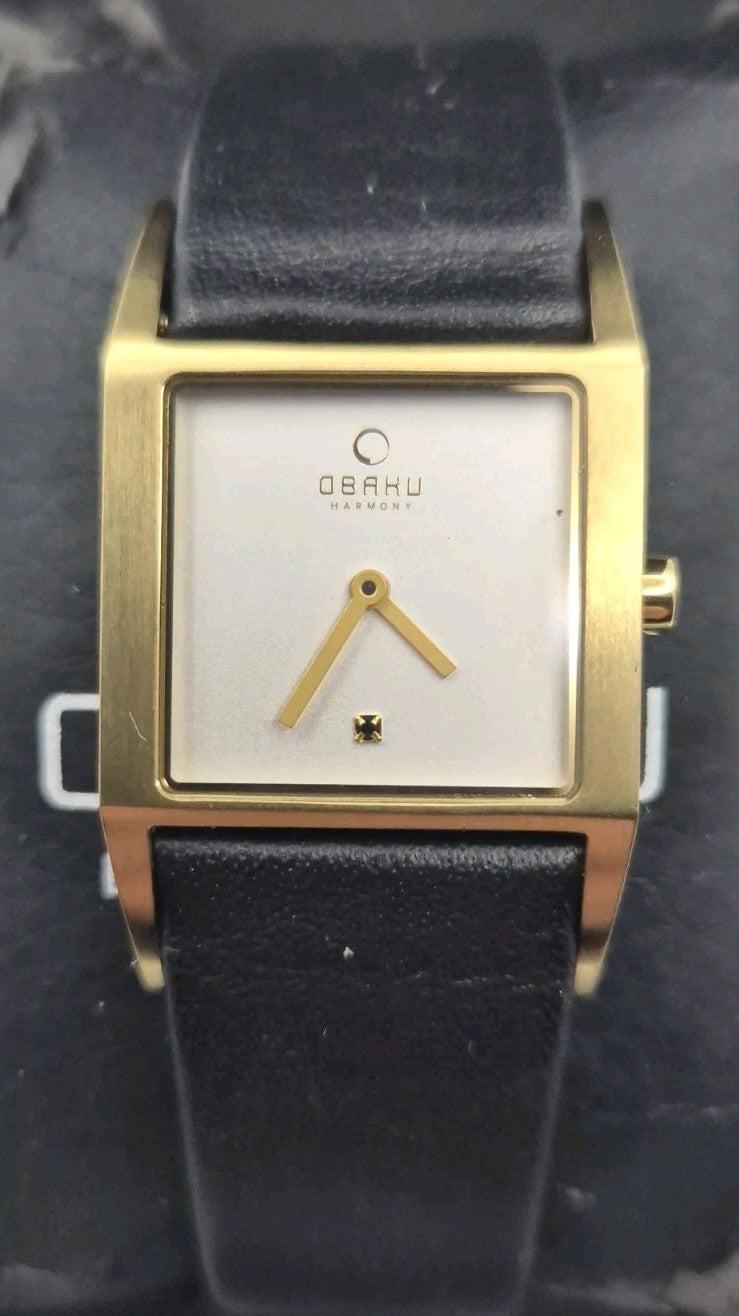 Obaku Harmony quartz Ladies wristwatch Model V113LGIRB With a gold tone...1
