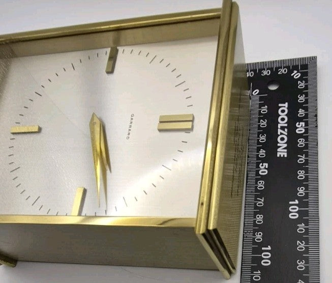 Garrard mechanical 1979 presentation brass cased mantle clock - Working12