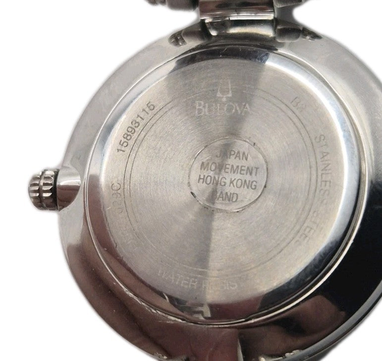 Ladies Bulova Dress Watch 96L185 Pearl Dial Steel 16