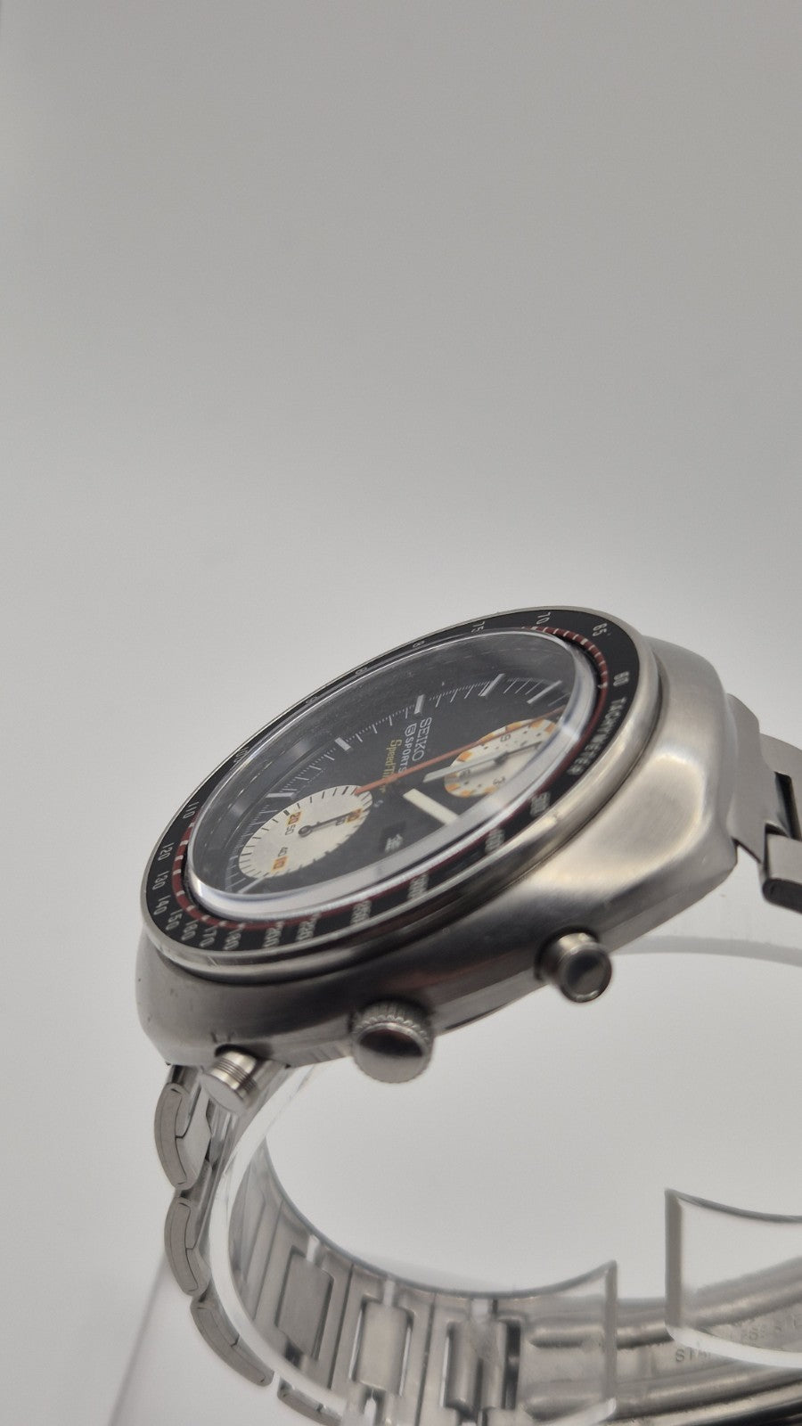 SEIKO 6138-0011 UFO Automatic Chronograph Watch Vintage Men's Black Dial 14