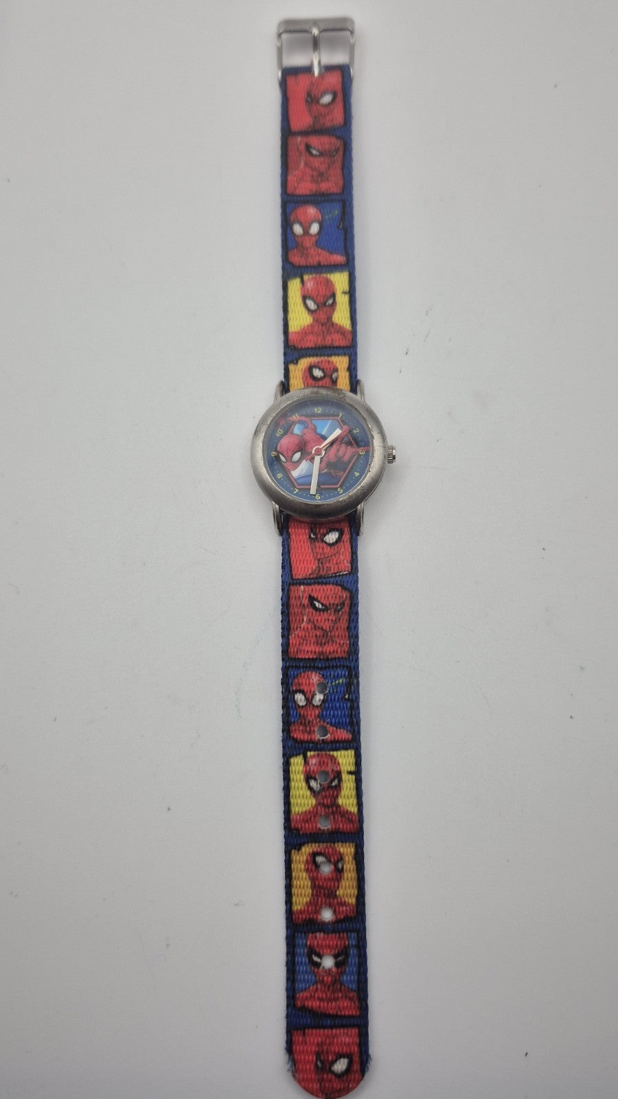 Marvel Spider-Man kids watch featuring a blue nylon strap10