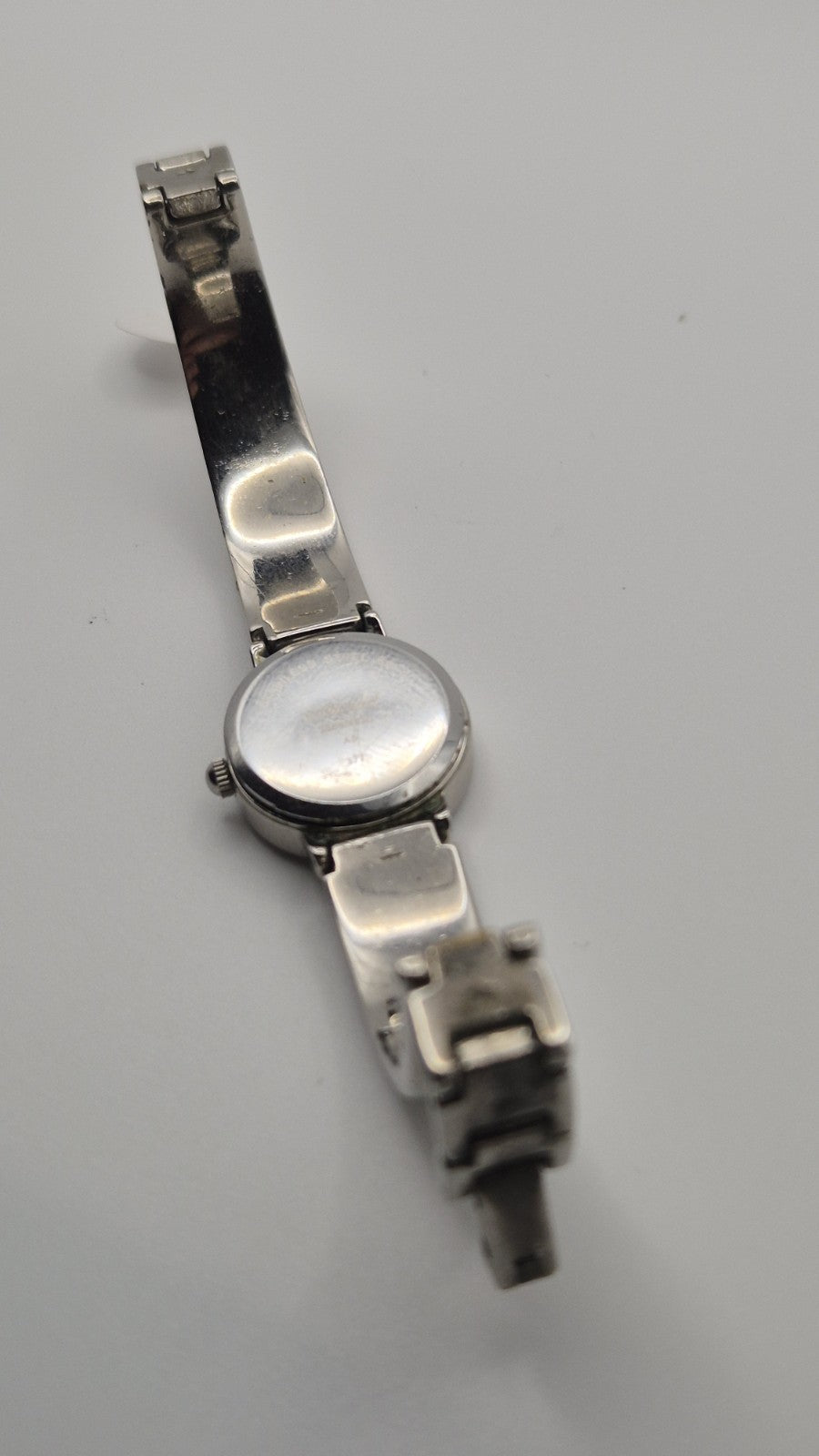 St Michael M & S ladies silver tone bangle wrist watch with new battery4