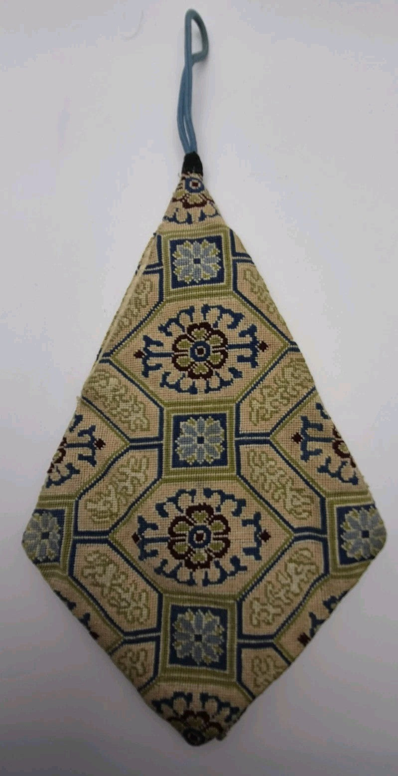 diamond-shaped needlepoint or petit-point pouch Bag6
