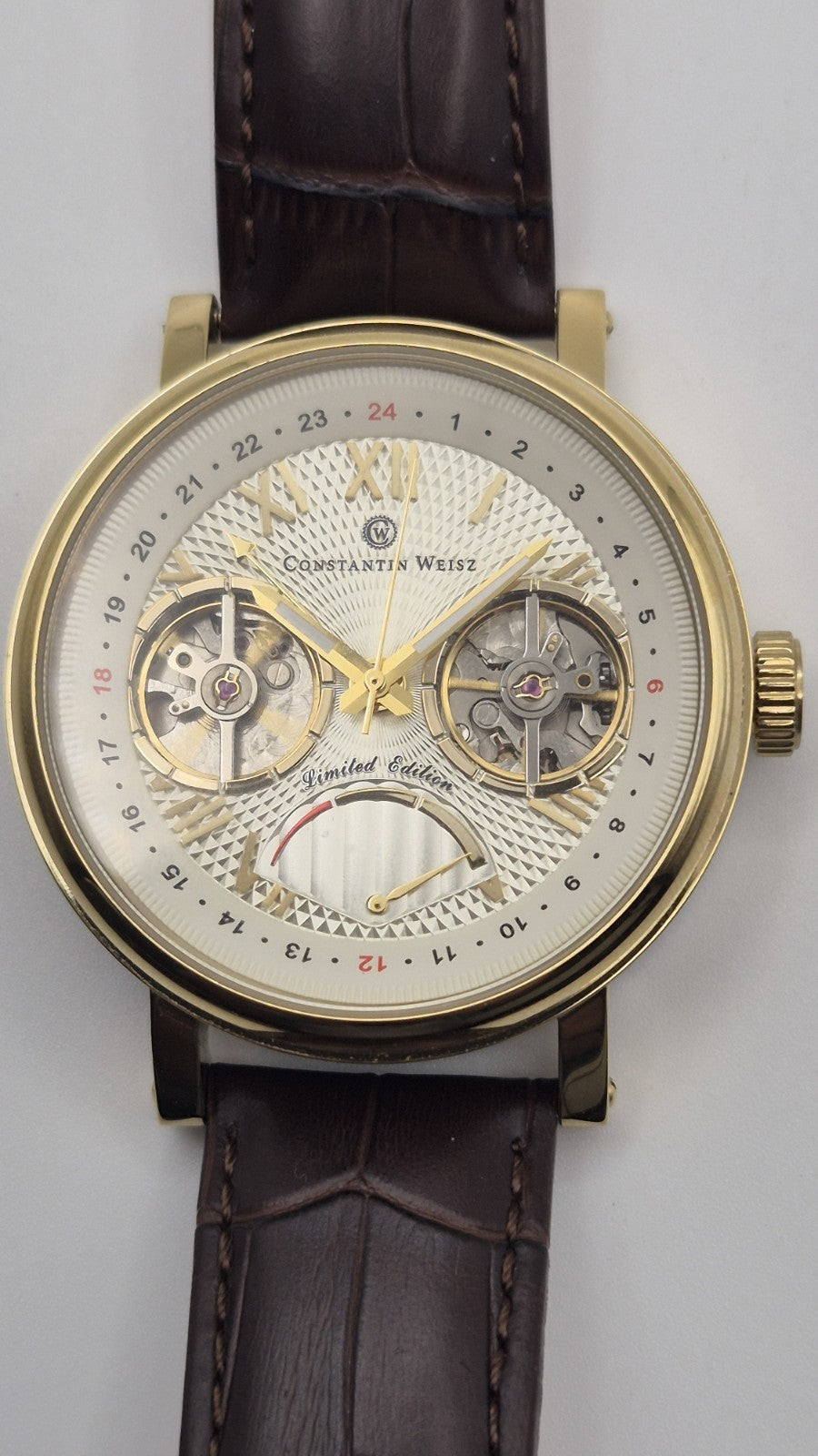 CONSTANTIN WEISZ LIMITED EDITION WRIST WATCH FEATURING A A GOLD PLATED CASE WITH16