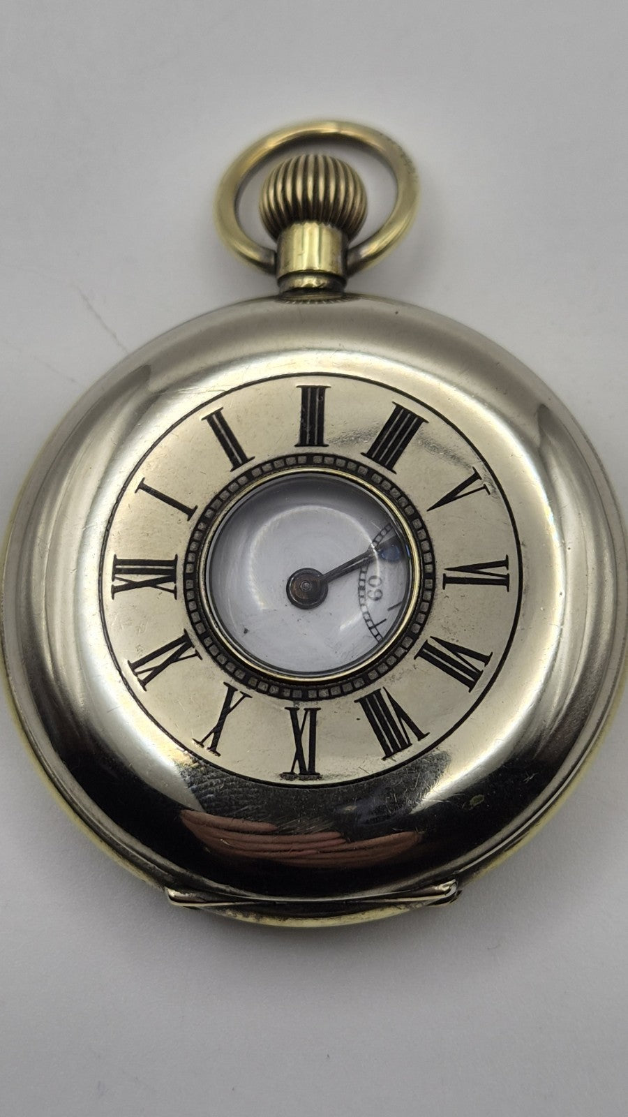 vintage Medana half-hunter pocket watch Working0