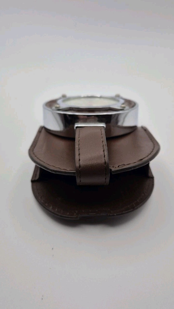 Spirit Of St.Louis Travel Leather and metal alarm clock3