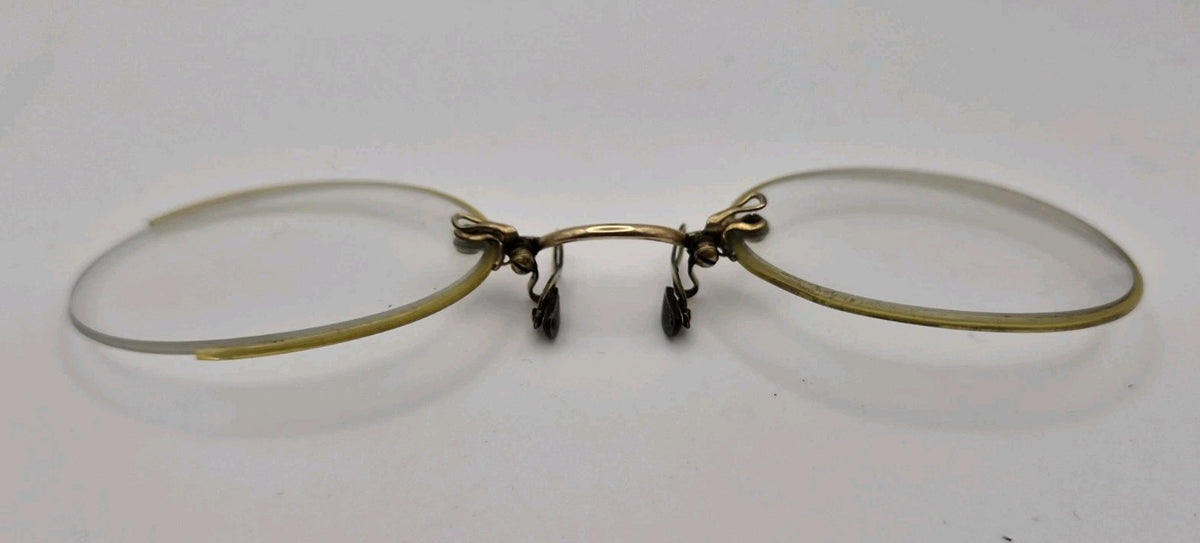 Vintage Glasses Spectacles Pince Nez 1900s Antique Gold Tone6
