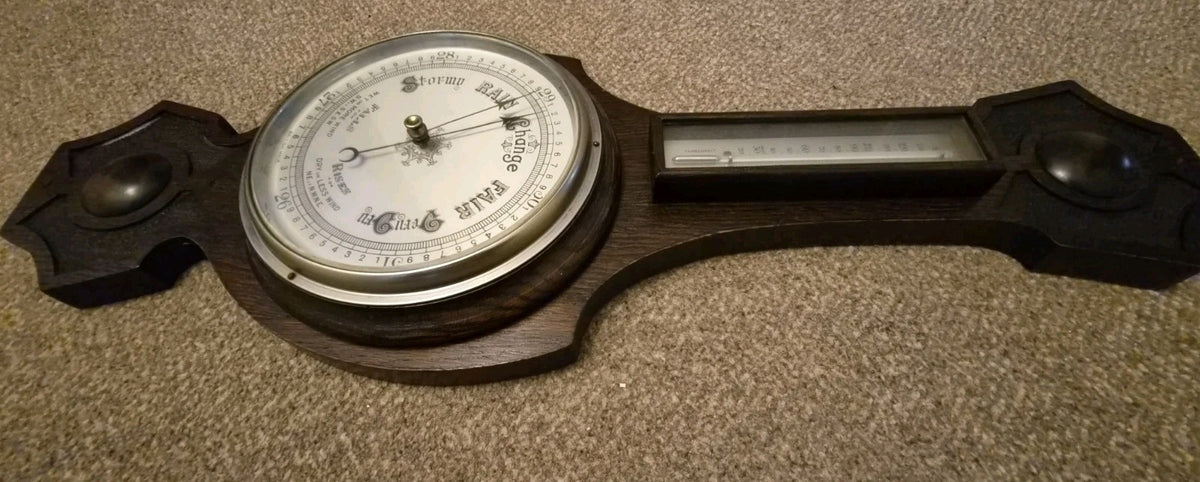 Antique Quality carved Banjo Barometer7