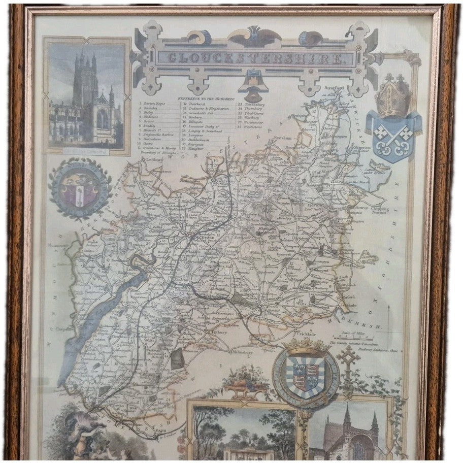Framed Map Of Gloucester2