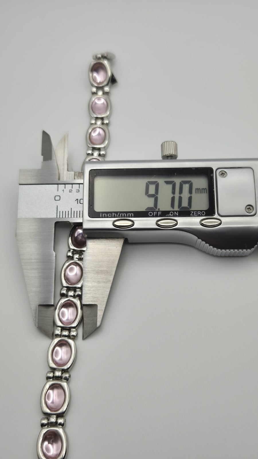 Ladies QUARTZ WRISTWATCH WITH PINK STONE STRAP AND MATCHING BRACELET IN A...18