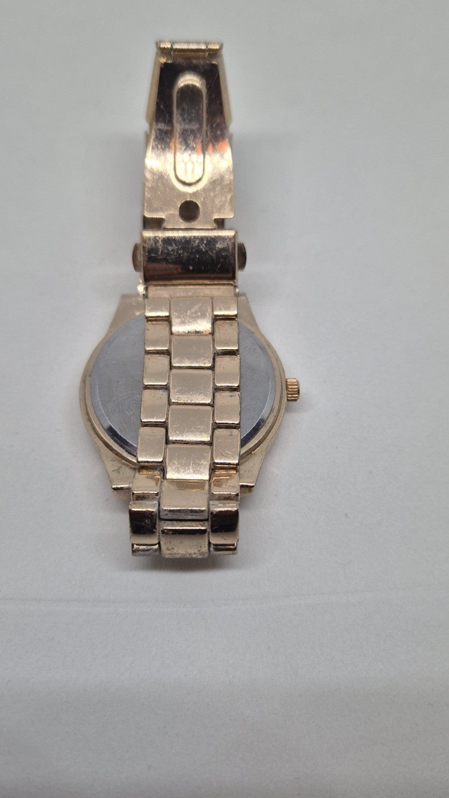 Rose Gold Tone Round Case Link Stainless Steel Band Watch6