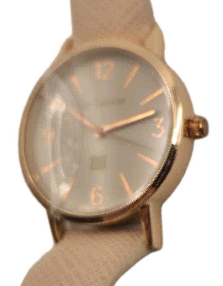 Ladies Guy Laroche Rose Gold/Blush And Matching Necklace2