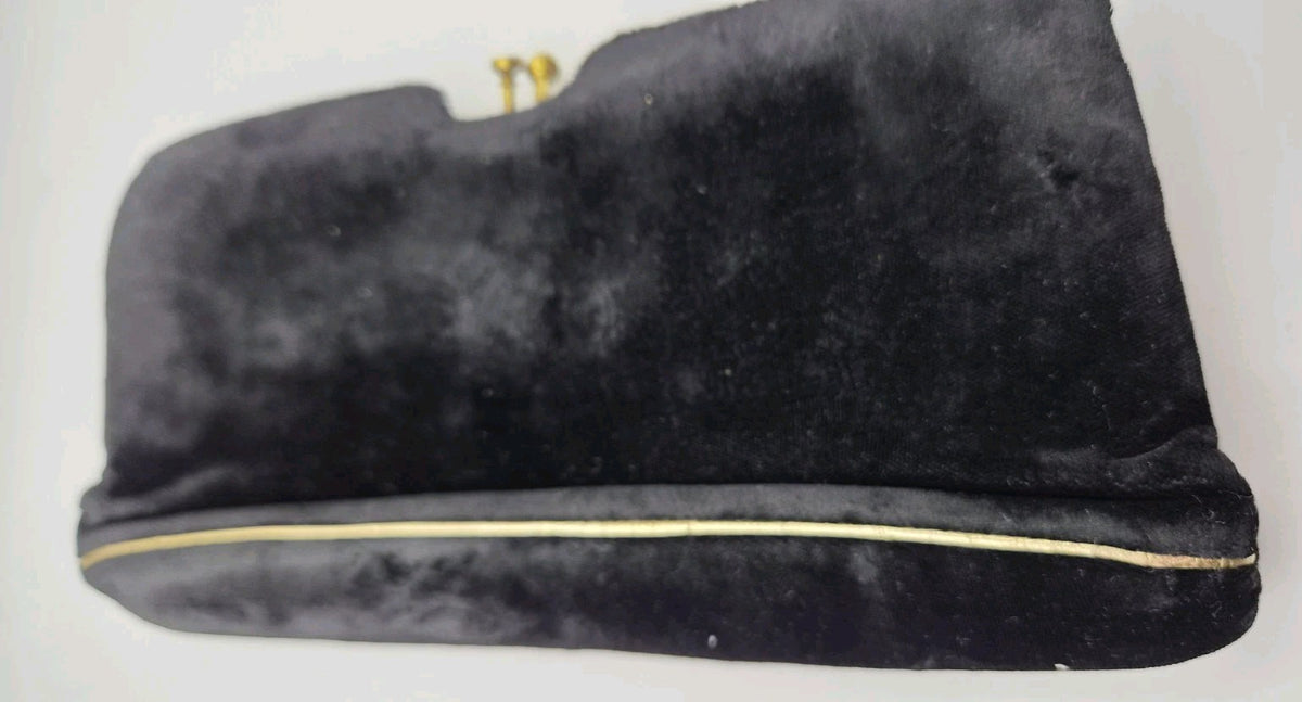 Vintage velvet kiss-lock clutch purse3