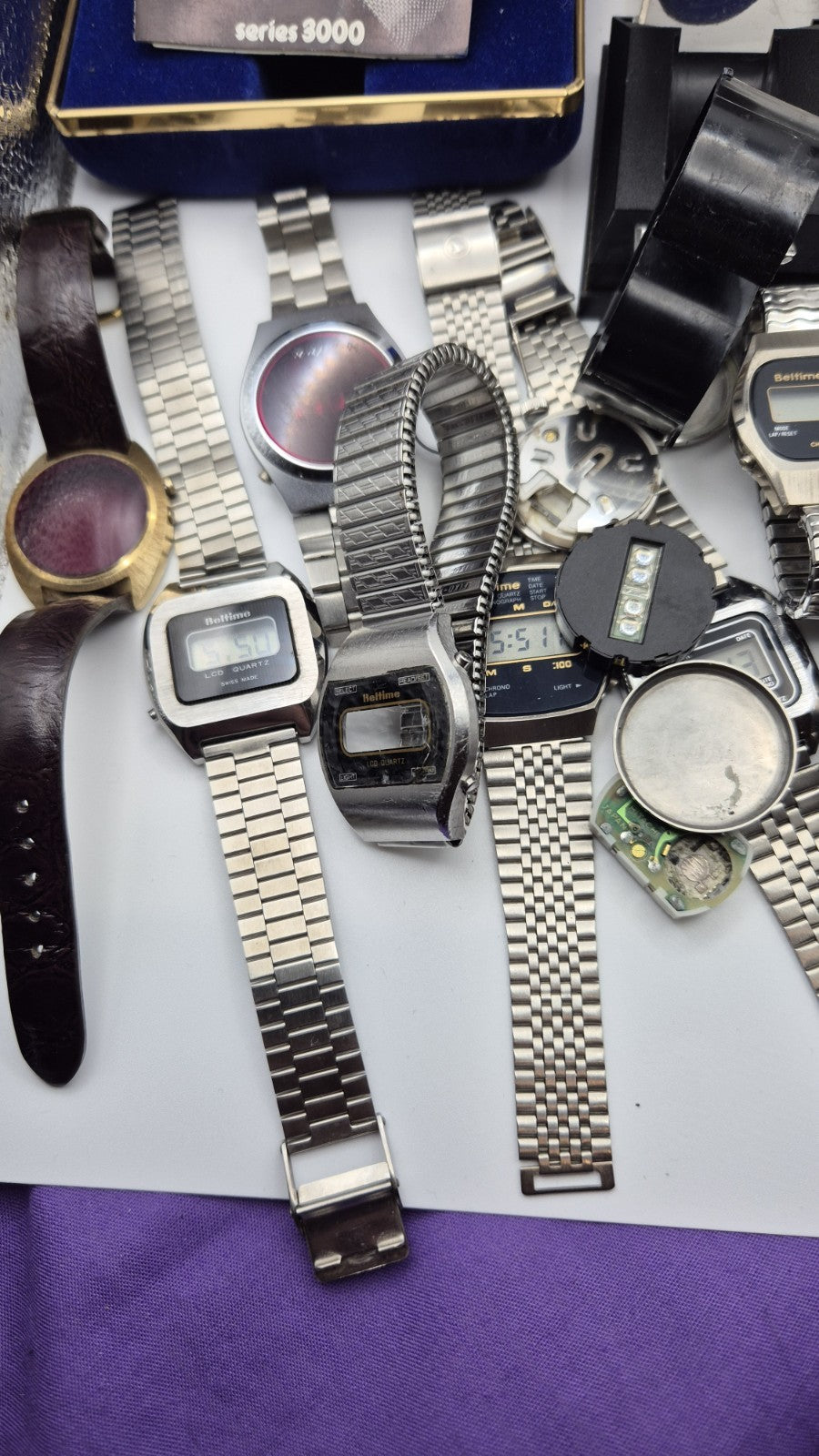 vintage digital watch joblot spares3