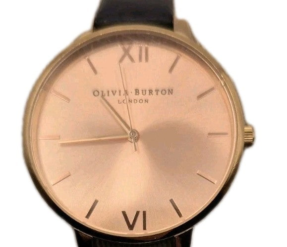 Olivia Burton Big Dial Black and Gold Women's Watch0