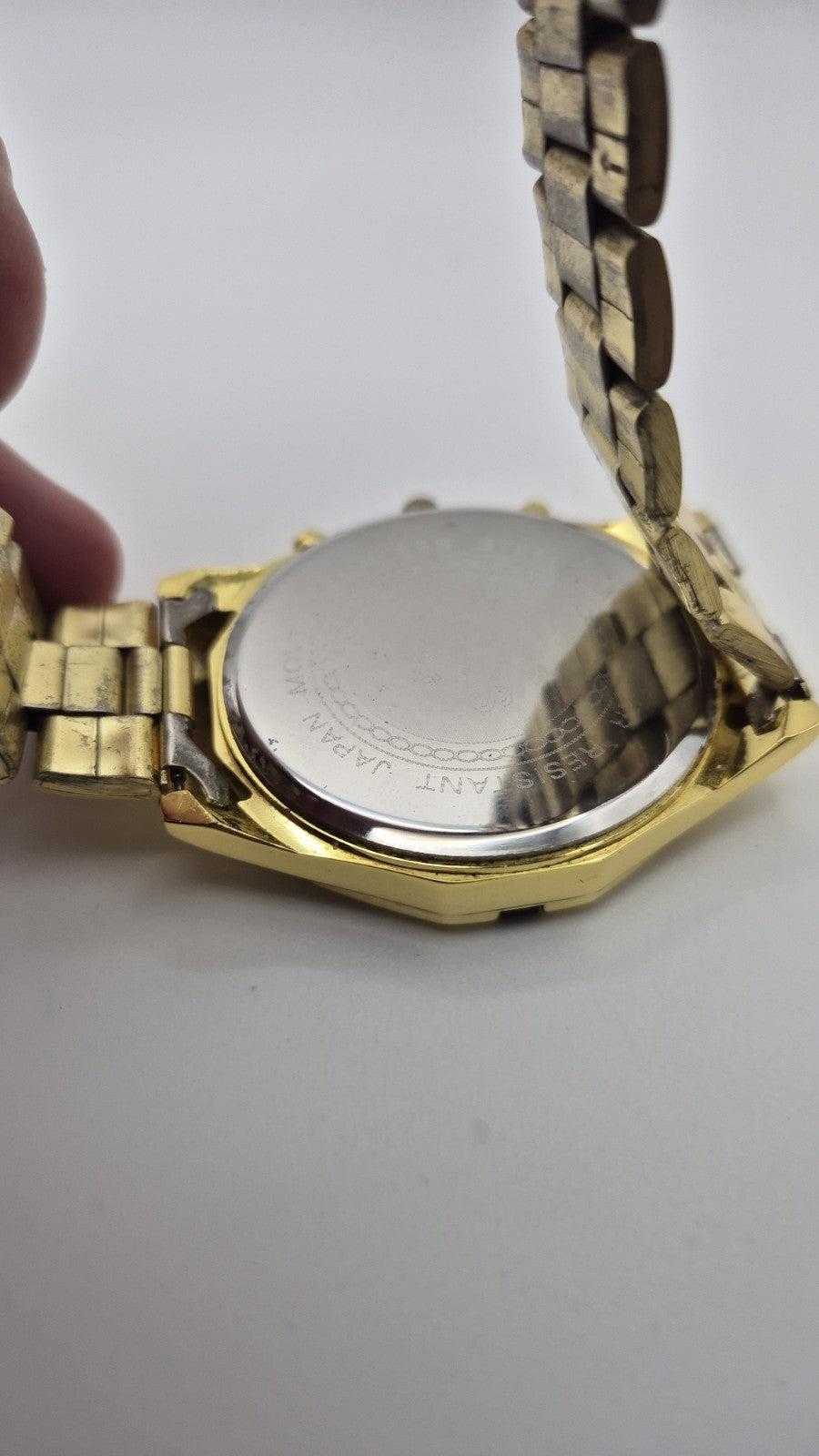 Oruss 1853 men's gold-tone quartz chronograph watch featuring a black tachymetre15