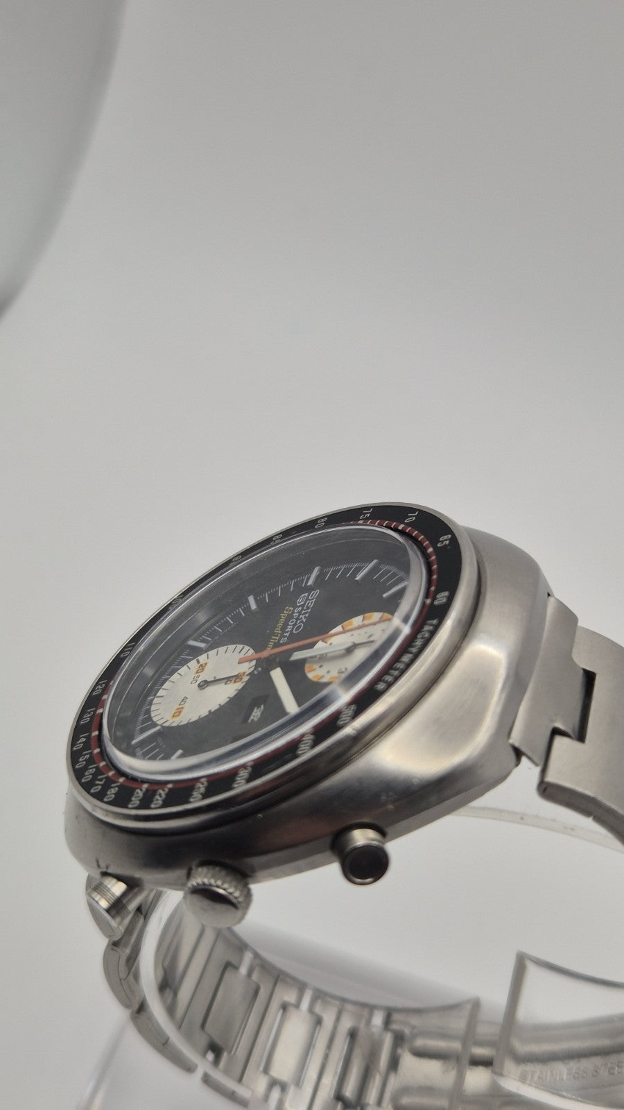 SEIKO 6138-0011 UFO Automatic Chronograph Watch Vintage Men's Black Dial 13