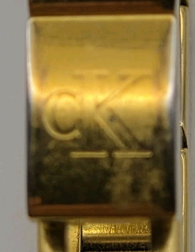 1990s Calvin Klein Swiss Made Square Quartz Watch Stainless Steel CK7