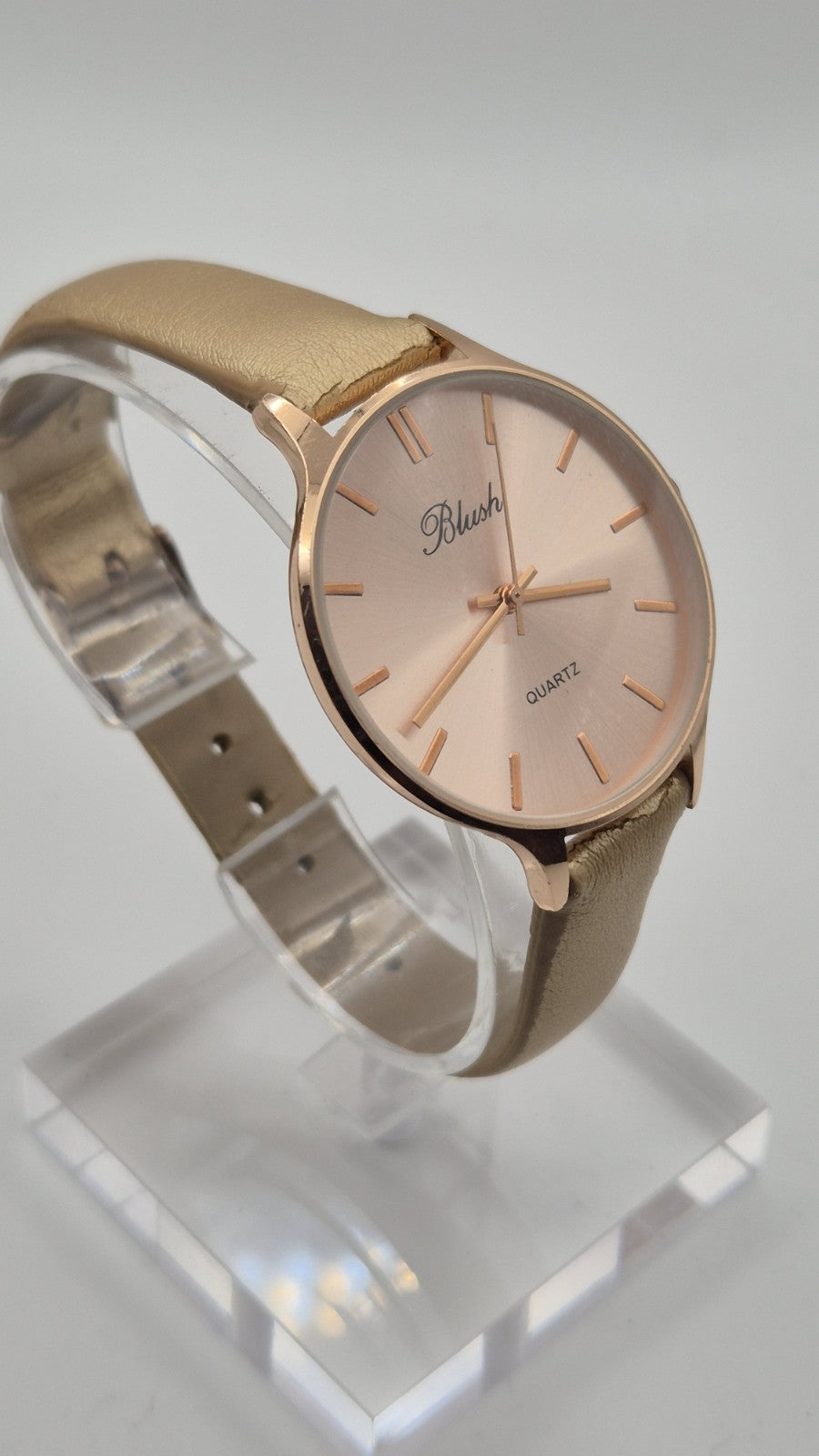 BLUSH LADIES QUARTZ WATCH Rose gold face and gold strap3