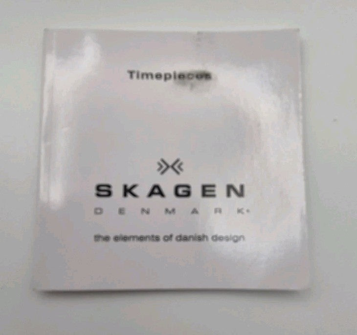 Skagen Denmark 233XLTTN Titanium Blue Dial Mesh Quartz Watch Date  Box11