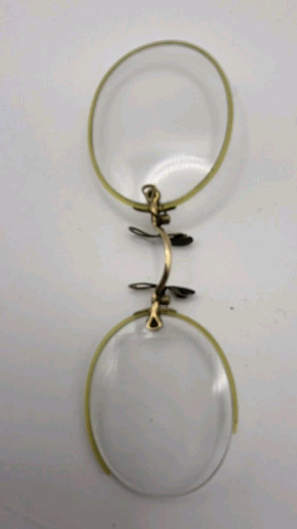 Vintage Glasses Spectacles Pince Nez 1900s Antique Gold Tone11