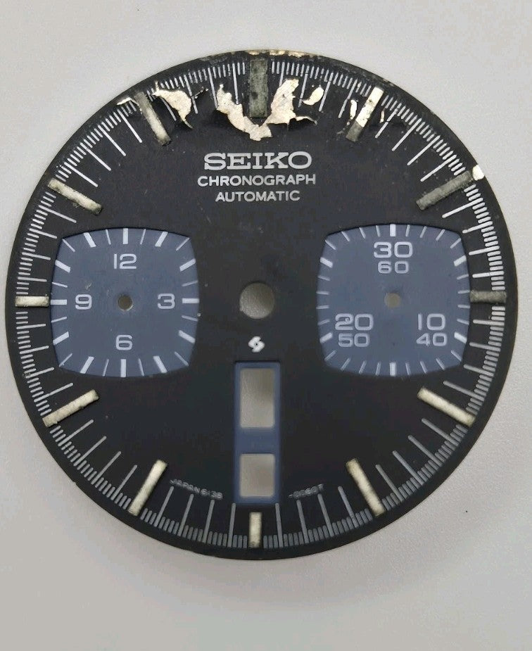 Authentic Seiko 6138 0040 Bullhead Chronograph Case Set Original Dial & Caseback1