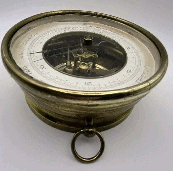 antique brass barometer byA. Robertson & Son, Wick8