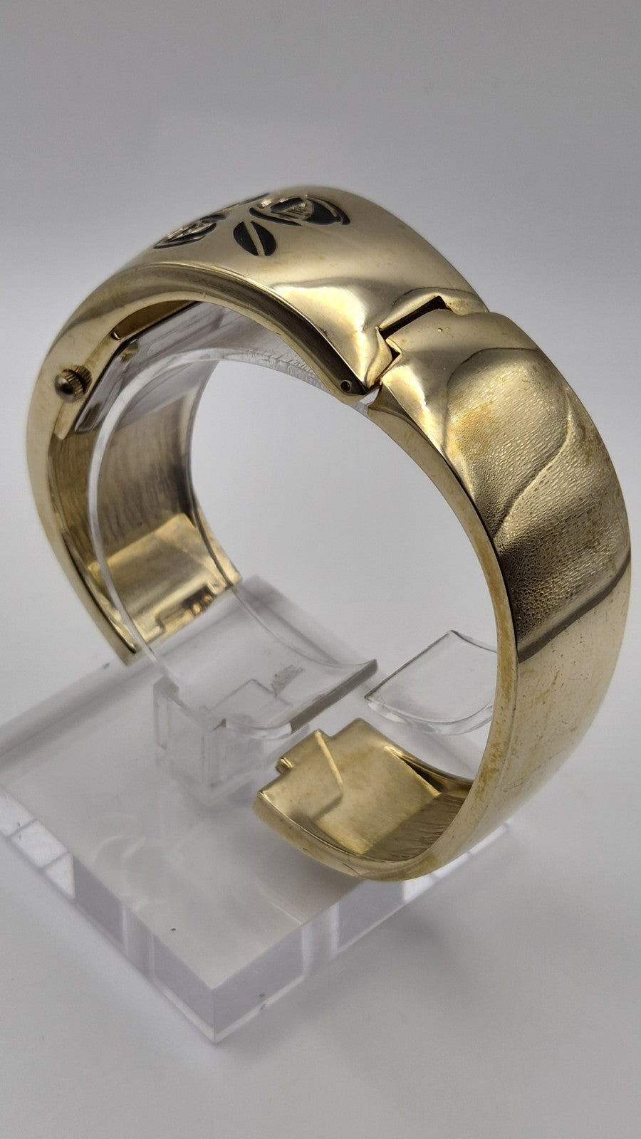 Vintage Ladies  Charles Rennie Mackintosh Gold Tone Enamel Bangle Watch7