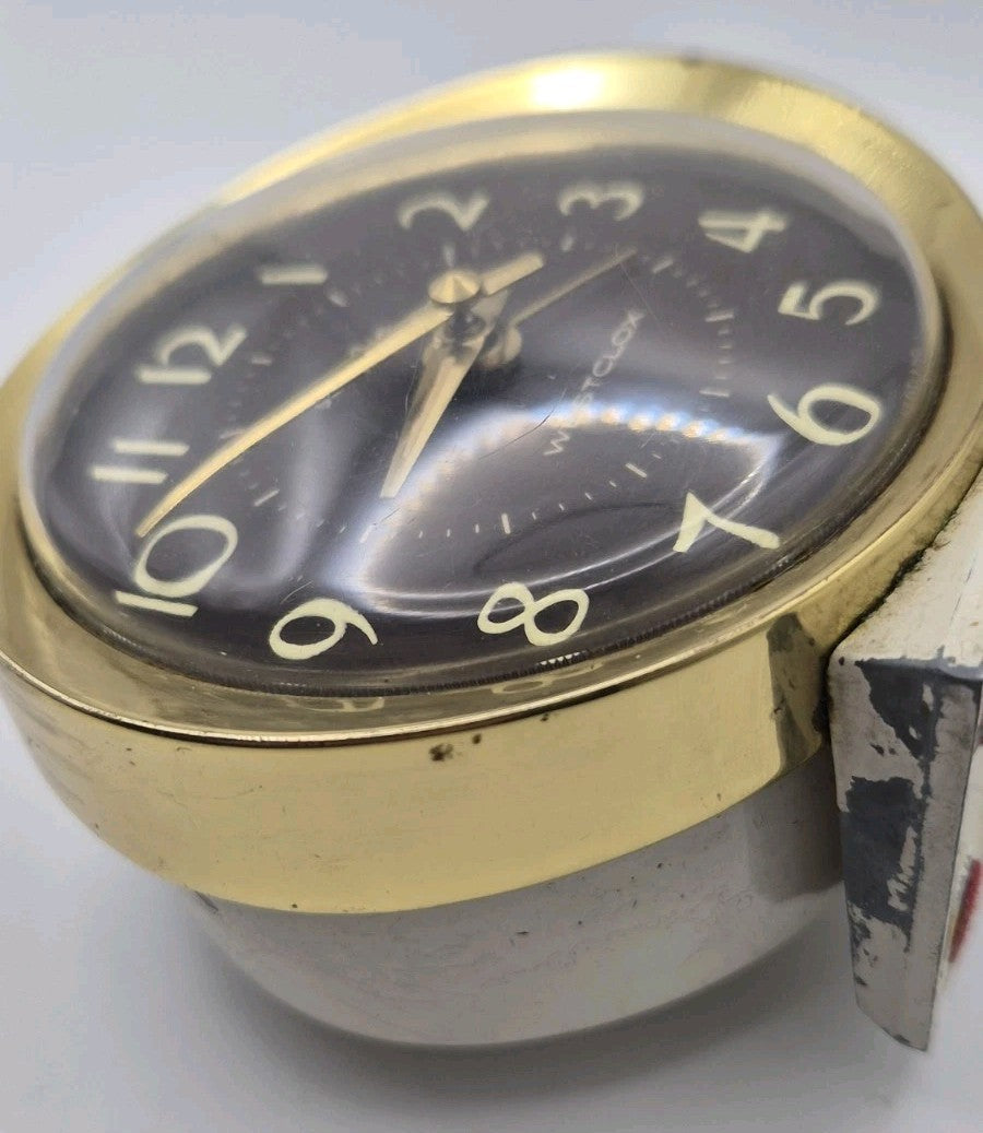 Westclox BIG BEN Alarm Clock Black & White Bronze Colour 1960s Working10