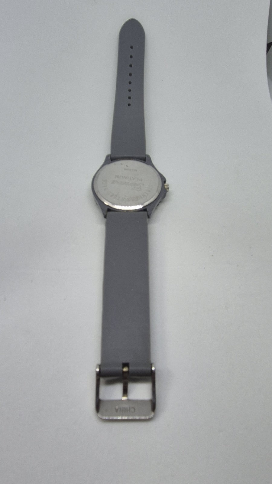 Geneva Grey & Silver Tone Rhinestones Ladies Watch with Silicone Band Costume...11