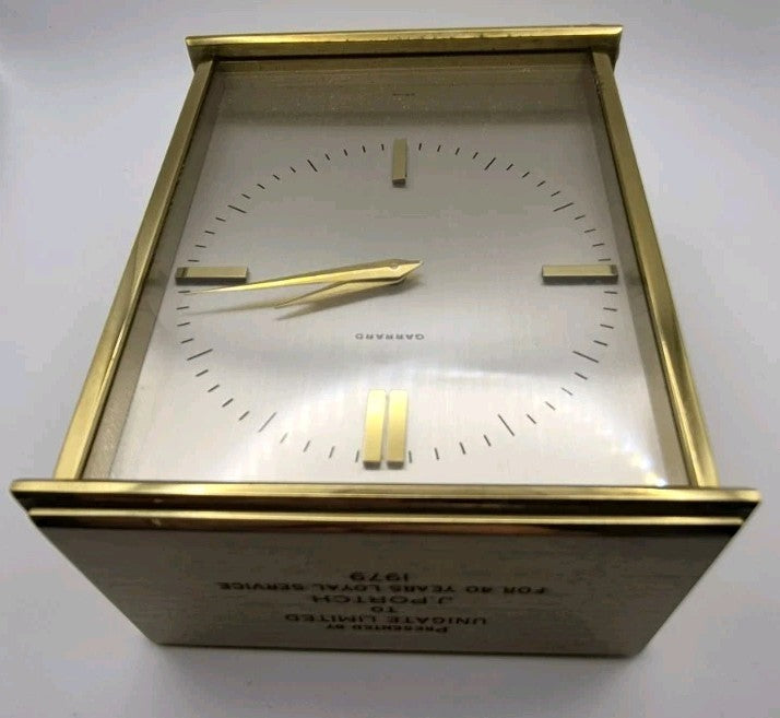Garrard mechanical 1979 presentation brass cased mantle clock - Working7