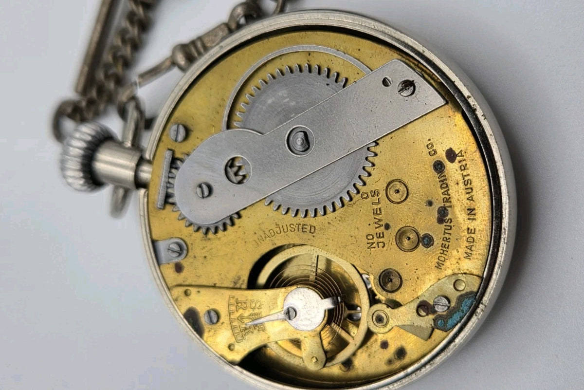 vintage Railway Timekeeper pocket watch. Austria. Working10