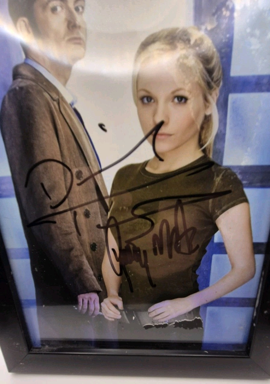 Dual signed autographed photo of David Tennant as the Tenth Doctor and...4