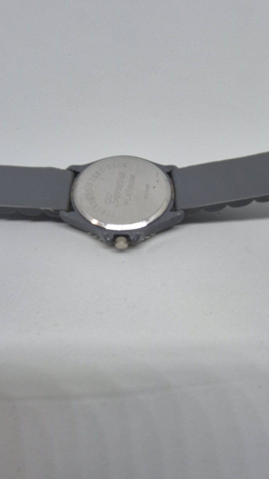 Geneva Grey & Silver Tone Rhinestones Ladies Watch with Silicone Band Costume...7