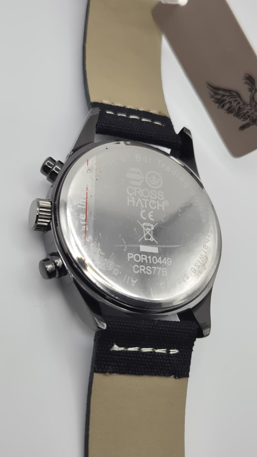 Crosshatch Men's Quartz Watch with Analogue Display and Black Strap7