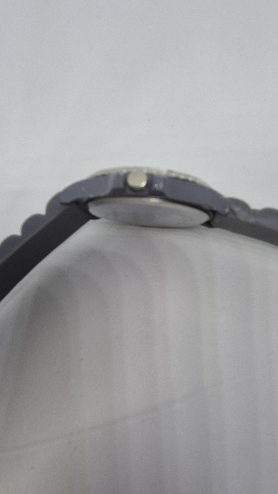 Geneva Grey & Silver Tone Rhinestones Ladies Watch with Silicone Band Costume...6