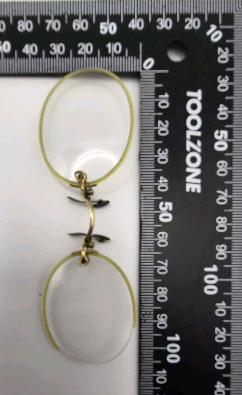 Vintage Glasses Spectacles Pince Nez 1900s Antique Gold Tone10